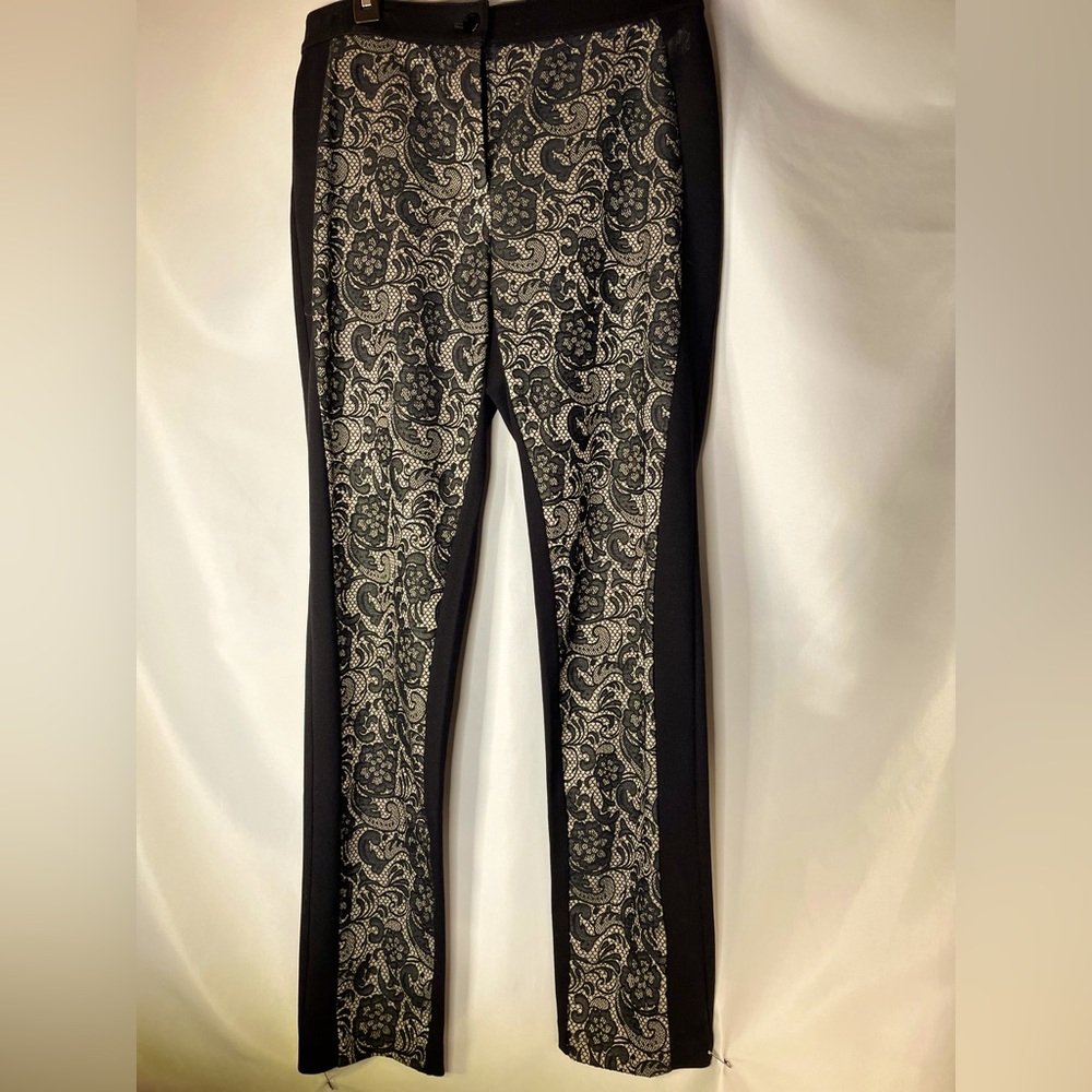 CHICOS BLACK AND TAN DRESS PANTS